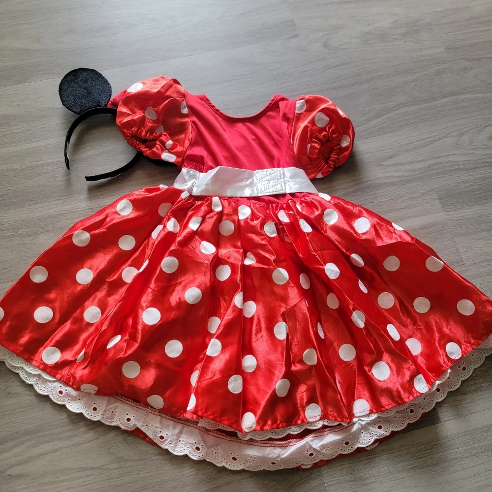 Disney Minnie Mouse Dress With Headband costume